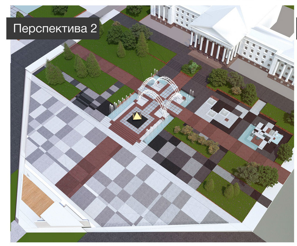 У Краматорську на площі Миру побудують купу фонтанів та величезний куб (ФОТО) - фото 1