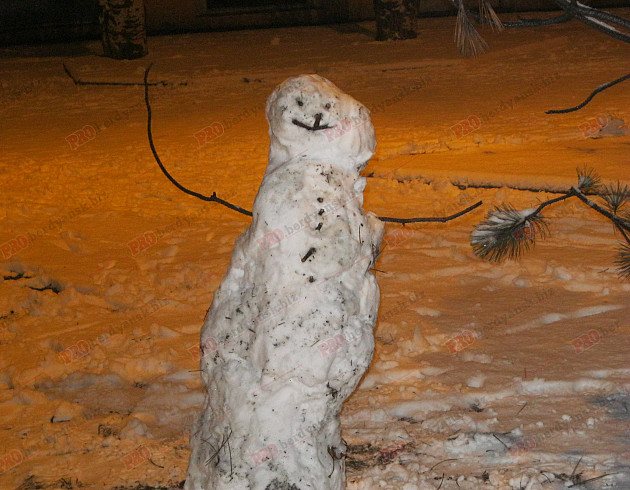 Мешканці Бердянська ліпили зі снігу та бруду різні скульптури  - фото 2