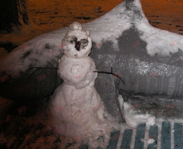 Мешканці Бердянська ліпили зі снігу та бруду різні скульптури  - фото 5
