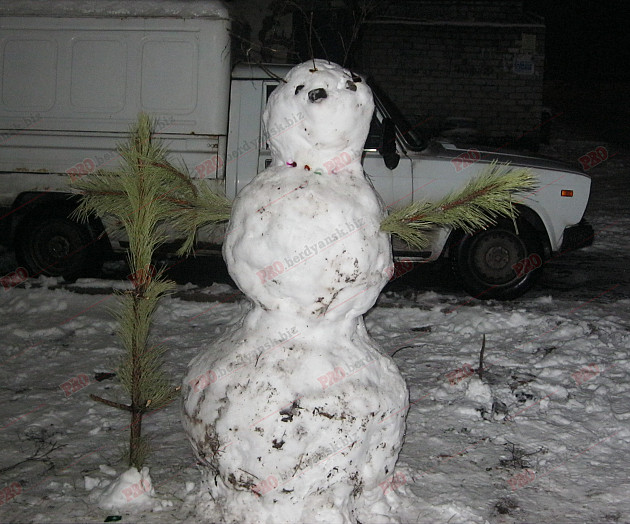 Мешканці Бердянська ліпили зі снігу та бруду різні скульптури  - фото 8
