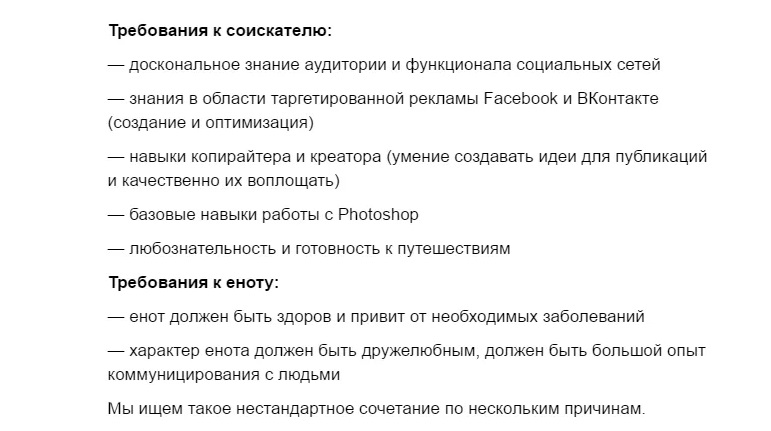 Вакансія для єнота: в Одесі розшукують SMM-менеджера з вихованцем  - фото 2
