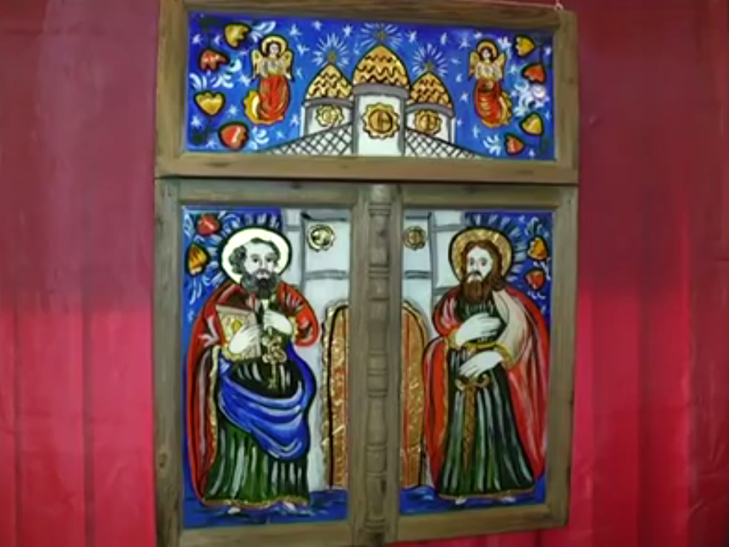 Ікони написані на склі в народному стилі експонують у Меджибожі - фото 6