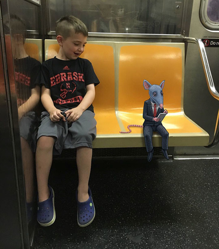 Як художник з Нью-Йорку нацьковує монстрів на пасажирів метро - фото 30