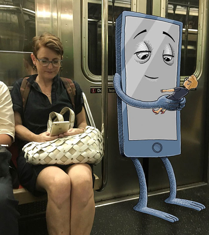 Як художник з Нью-Йорку нацьковує монстрів на пасажирів метро - фото 1