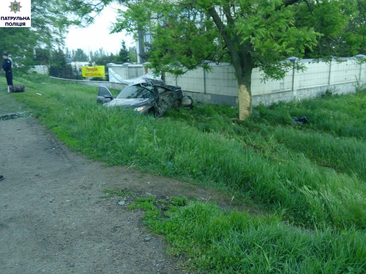 У Миколаєві Toyota зачепила узбіччя і влетіла в дерево: загинуло двоє