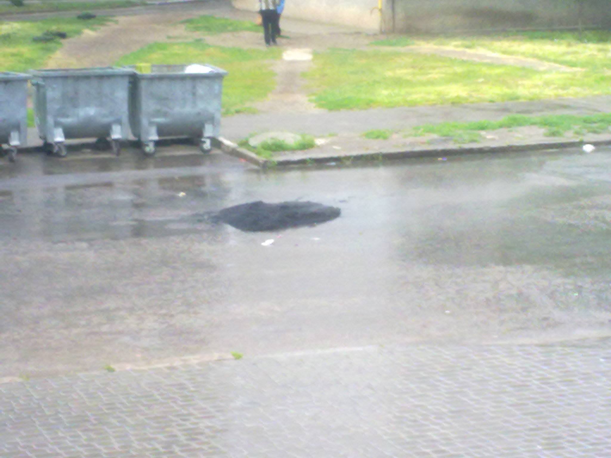 У Миколаєві ще один комунальник попався на латанні дороги у дощ