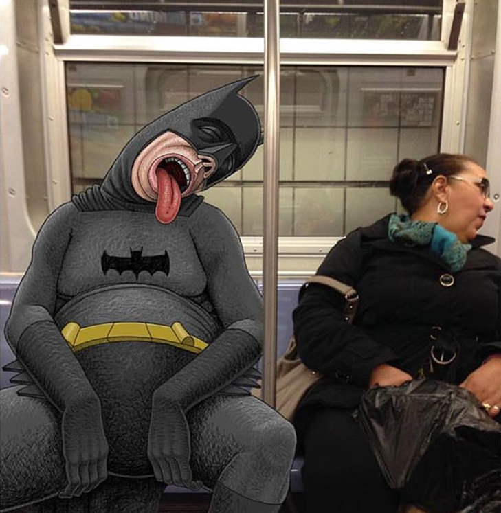 Як художник з Нью-Йорку нацьковує монстрів на пасажирів метро - фото 9
