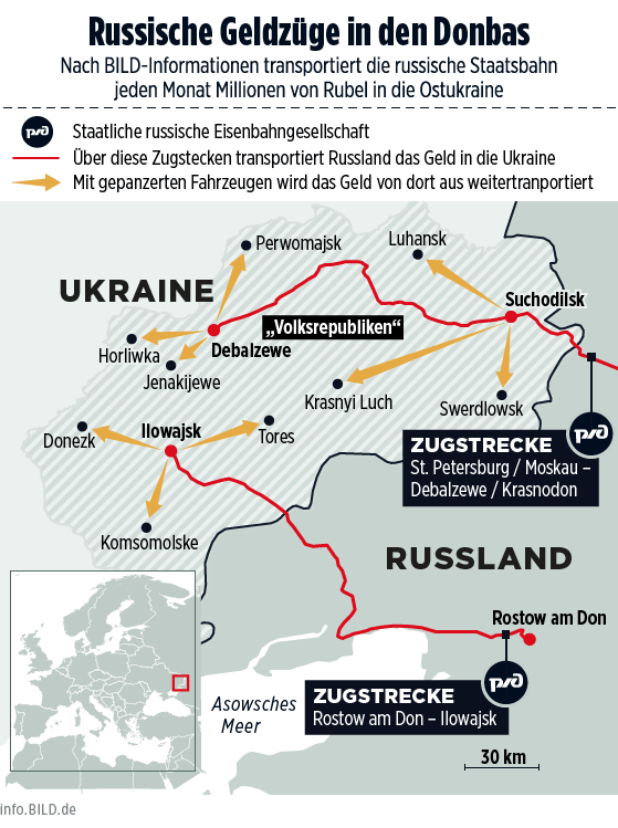 Росія витрачає на бюджетникиів Донбасу близько 79 млн євро на місяць (СХЕМА) - фото 1