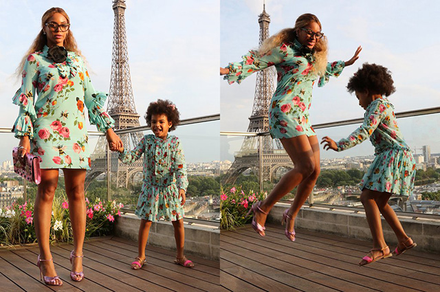 Бейонсе з донькою в однакових сукнях сфотографувалися в Парижі  - фото 1