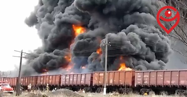 На Луганщині вибухнули цистерни з паливом на залізничних коліях (ФОТО, ВІДЕО) - фото 1