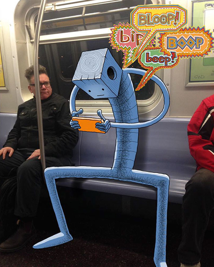 Як художник з Нью-Йорку нацьковує монстрів на пасажирів метро - фото 23