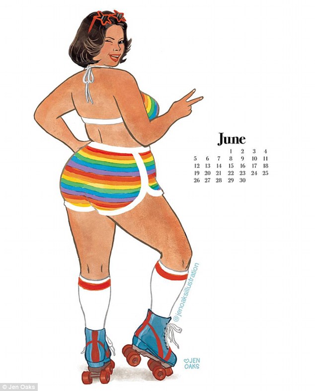 Пін-ап plus-size: художниця випустила календар з пишними дівчатами в стилі 70-х - фото 10