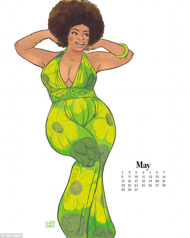 Пін-ап plus-size: художниця випустила календар з пишними дівчатами в стилі 70-х - фото 6