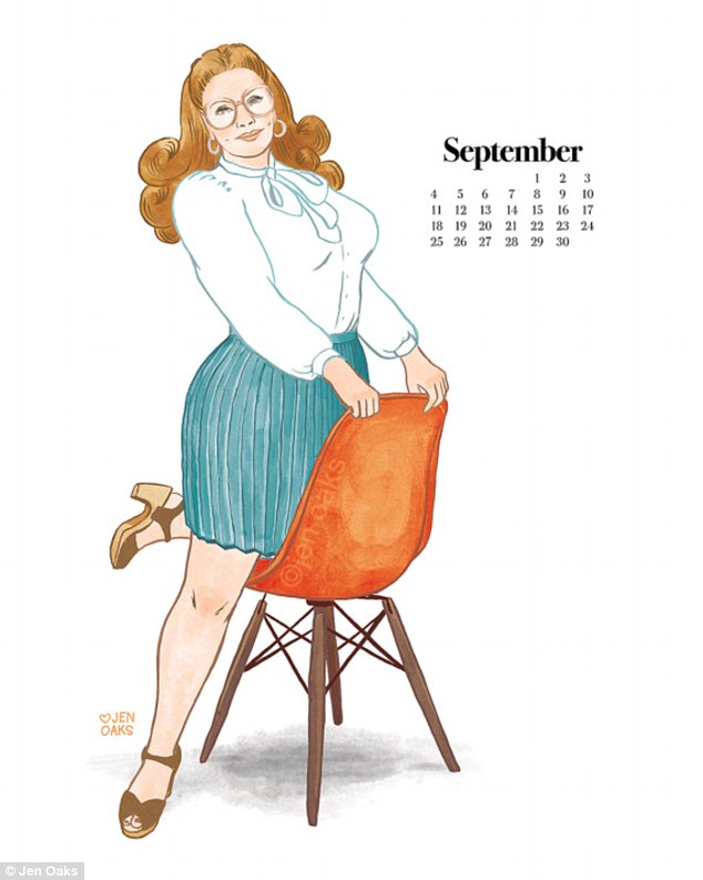 Пін-ап plus-size: художниця випустила календар з пишними дівчатами в стилі 70-х - фото 4