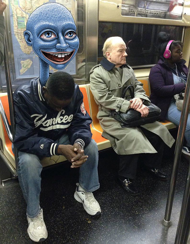 Як художник з Нью-Йорку нацьковує монстрів на пасажирів метро - фото 12