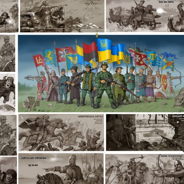 Український художник створив захоплюючий календар з битвами за Україну - фото 1