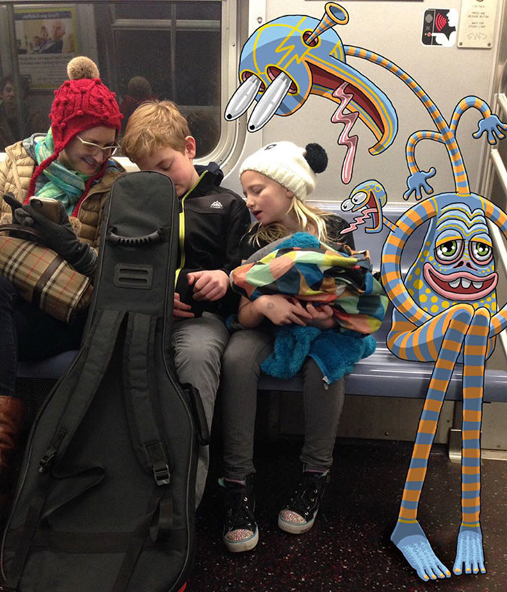Як художник з Нью-Йорку нацьковує монстрів на пасажирів метро - фото 17