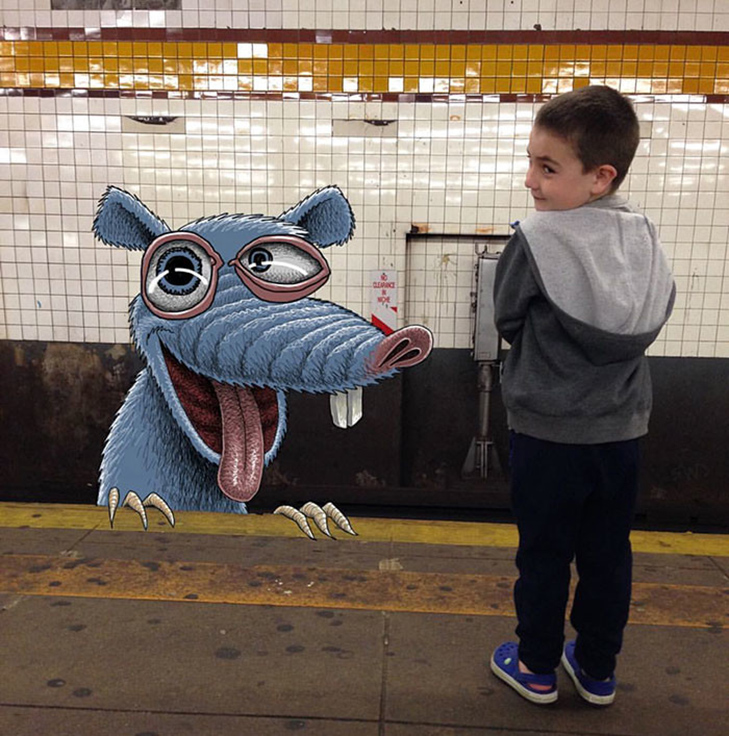 Як художник з Нью-Йорку нацьковує монстрів на пасажирів метро - фото 11