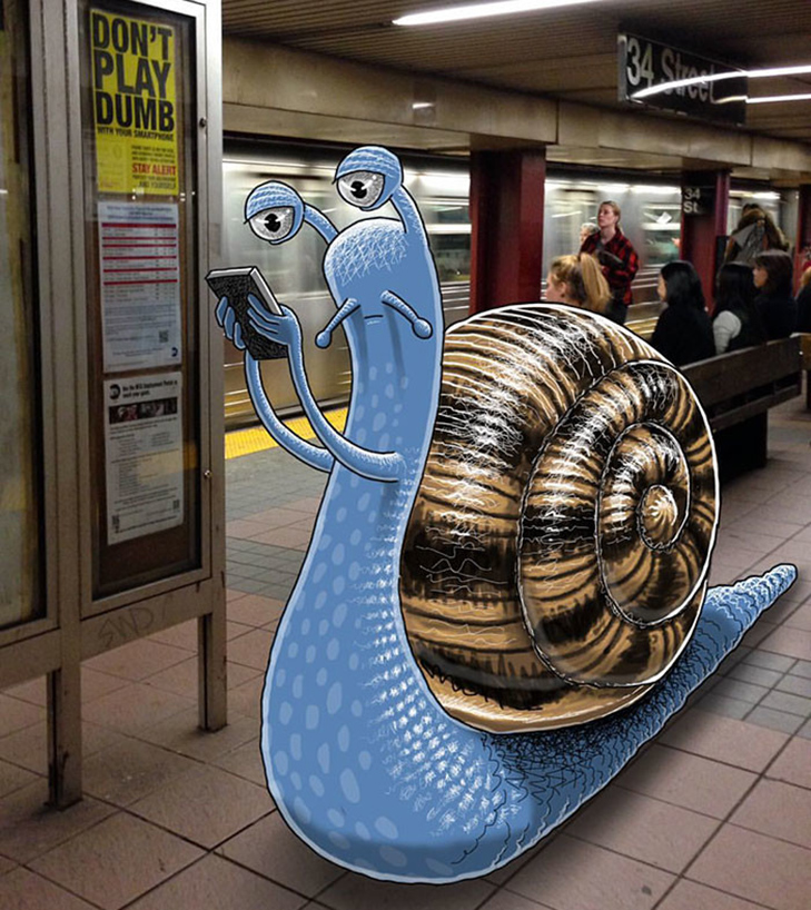 Як художник з Нью-Йорку нацьковує монстрів на пасажирів метро - фото 18
