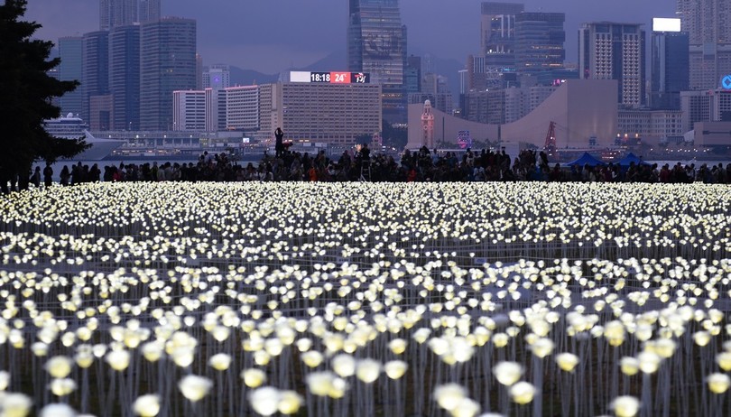 У Гонконзі запалили 25 тис білих троянд - фото 5