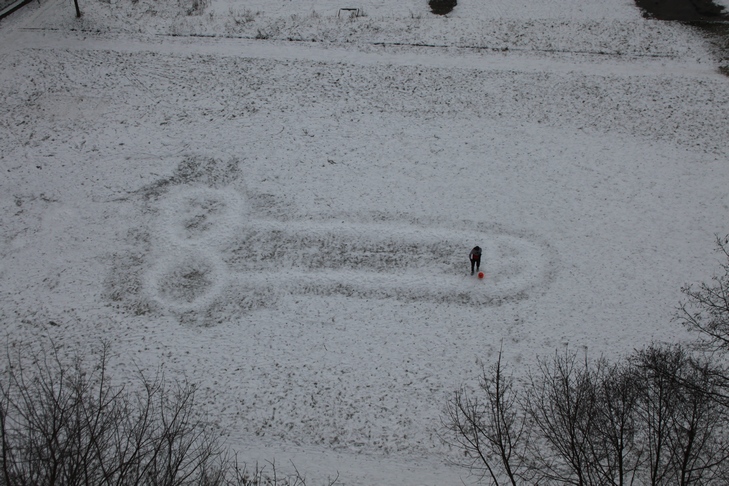 У Львові створили гігантський сніговий пеніс - фото 1