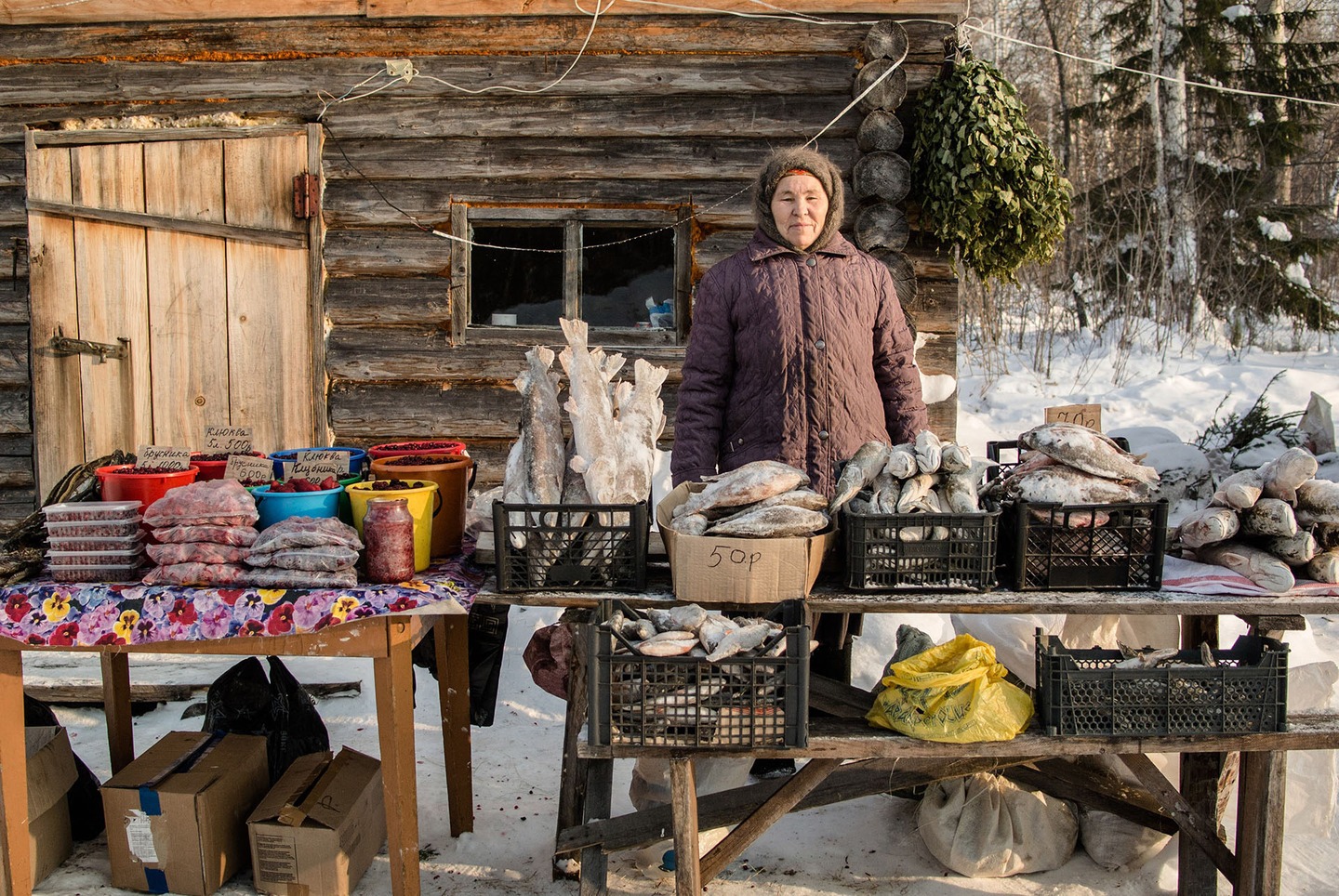 Як виглядає базар на 40-градусному морозі у Сибіру  - фото 1
