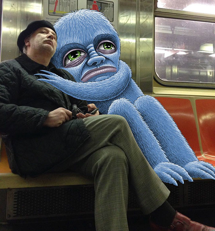 Як художник з Нью-Йорку нацьковує монстрів на пасажирів метро - фото 26