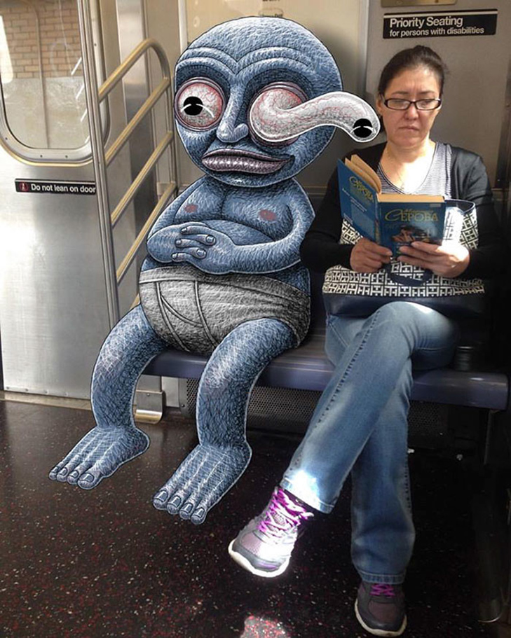 Як художник з Нью-Йорку нацьковує монстрів на пасажирів метро - фото 34