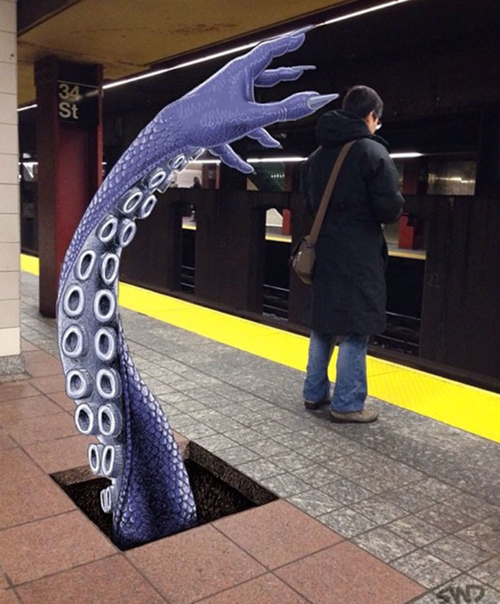 Як художник з Нью-Йорку нацьковує монстрів на пасажирів метро - фото 33