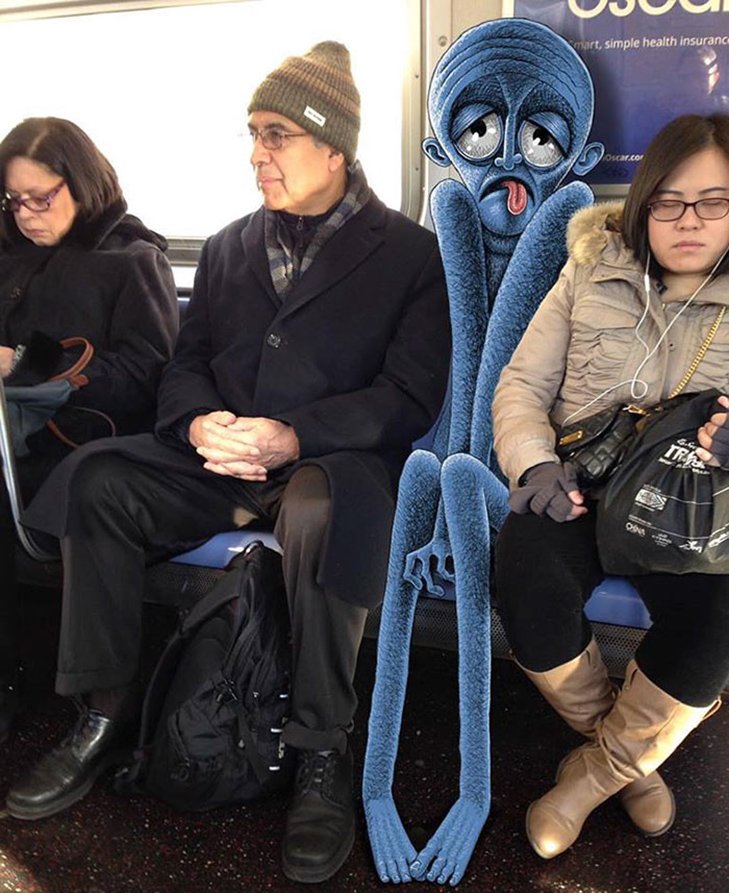 Як художник з Нью-Йорку нацьковує монстрів на пасажирів метро - фото 8