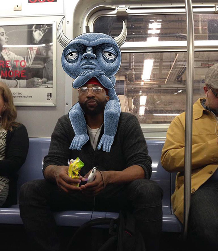 Як художник з Нью-Йорку нацьковує монстрів на пасажирів метро - фото 4