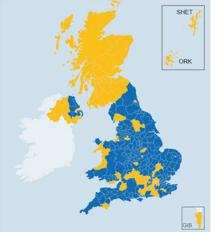 Як британці голосували за вихід з ЄС (КАРТА) - фото 1