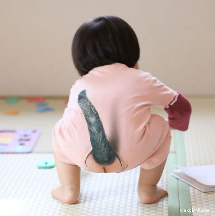Японці вигадали новий одяг для малюків із голими сідницями та котячим хвостом - фото 3