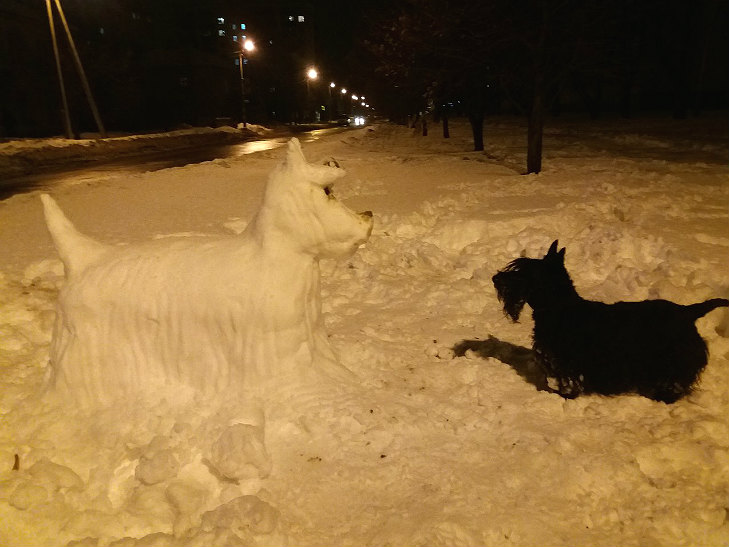 Як полтавці прикрасили місто сніговими скульптурами - фото 4