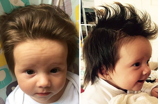15 малюків, які народилися з суперкрутими зачісками - фото 13