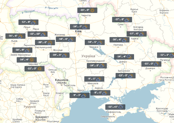 Погода на тиждень: В Україні кожен день сніжитиме, а у середу похолодає до -20°С (КАРТА)  - фото 3