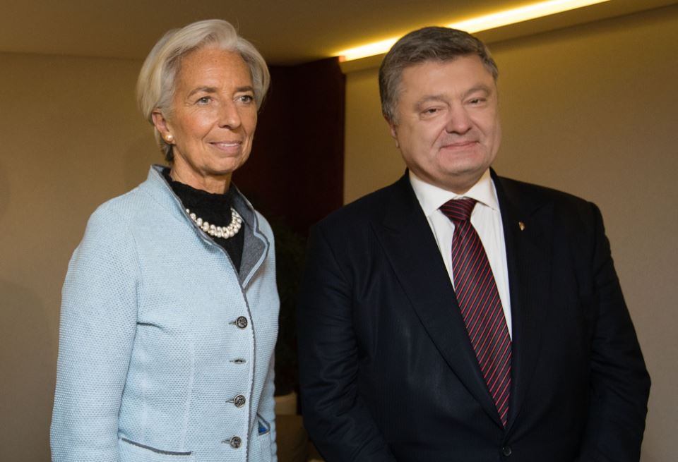 Порошенко у Давосі домовляється з головою МВФ про новий транш - фото 1