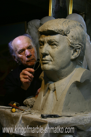 Скандальний скульптур з Луганська зробив мармурового Трампа (ФОТО) - фото 1