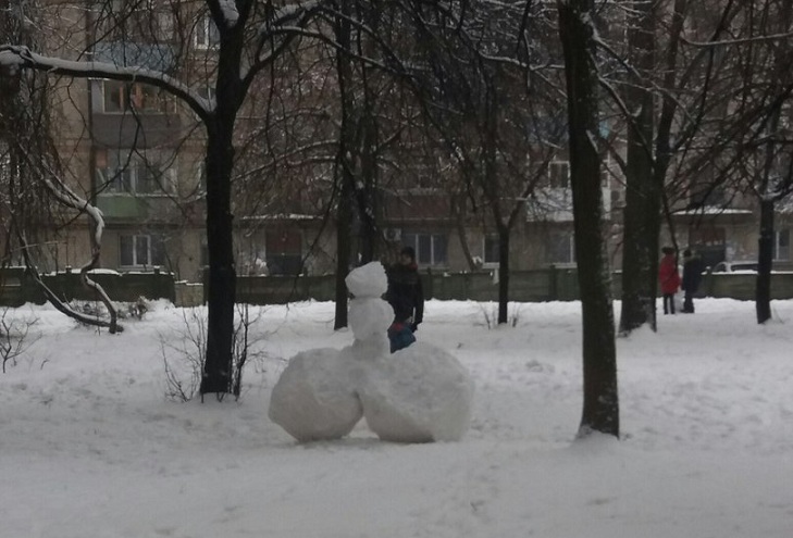 Запоріжці ліплять зі снігу оголених жінок та лише їх    - фото 1