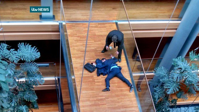 З'явилося відео з місця бійки між депутатами Європарламенту - фото 1