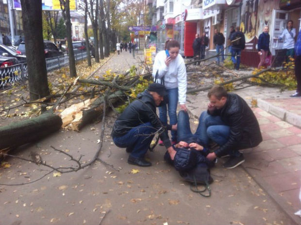 У Харкові на людину впало аварійне дерево - фото 1