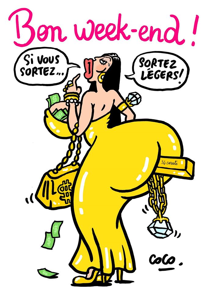 Charlie Hebdo помістили золотий злиток у дупу Кардашіан - фото 1