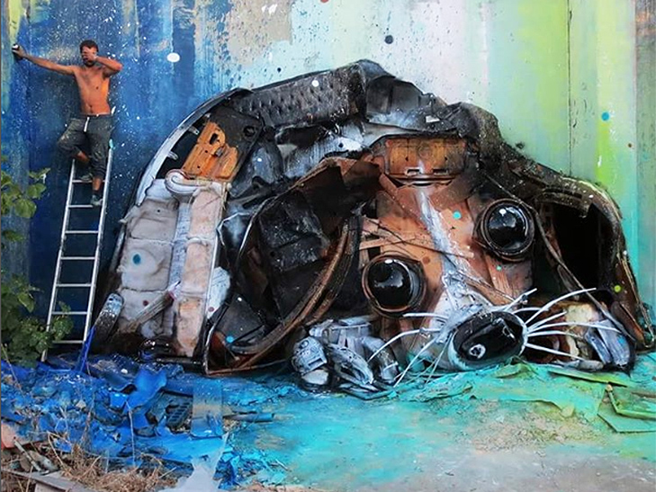 Художник перетворює купи сміття в неймовірні скульптури тварин - фото 6
