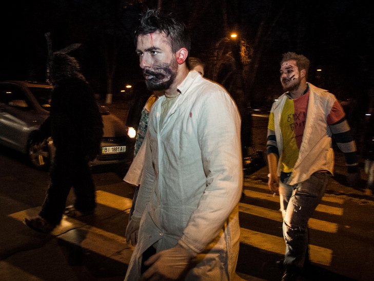 Кого налякали суботнього вечора на Хелловін у Полтаві - фото 8