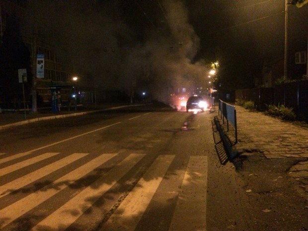 У Львові загорілось таксі - фото 1