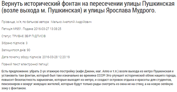 Харків’яни просять Кернеса повернути "радянський" фонтан - фото 1