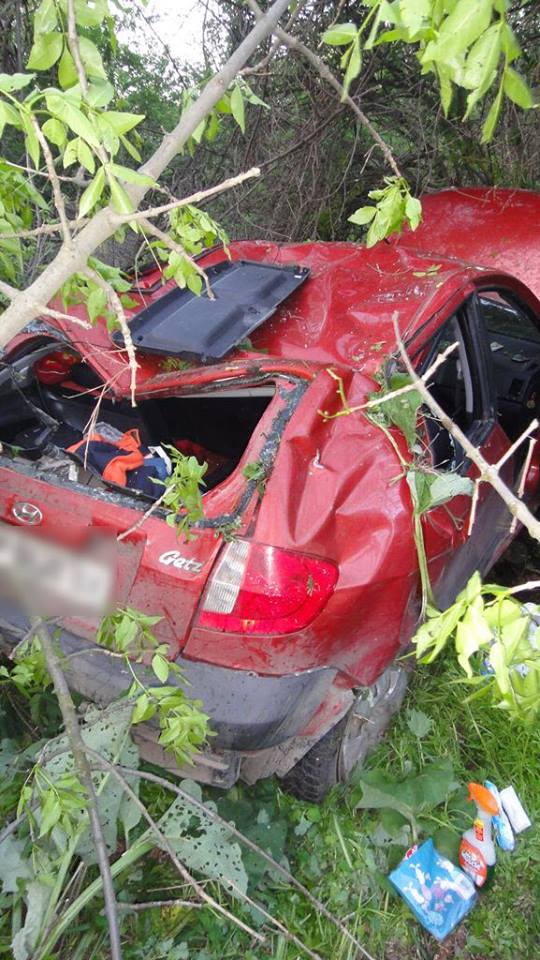 На Дніпропетровщині через яму автівка врізалась у дерево - фото 1