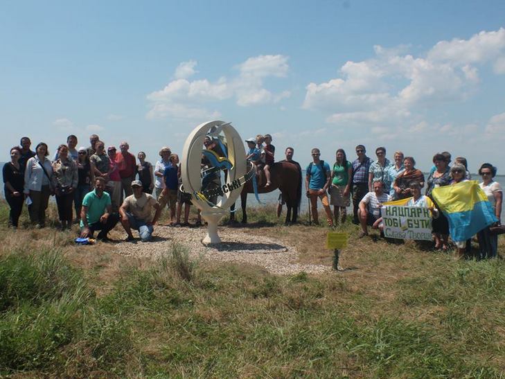 На Одещині в Тузловських лиманах встановили ще один пам'ятник 0 кілометру - фото 1