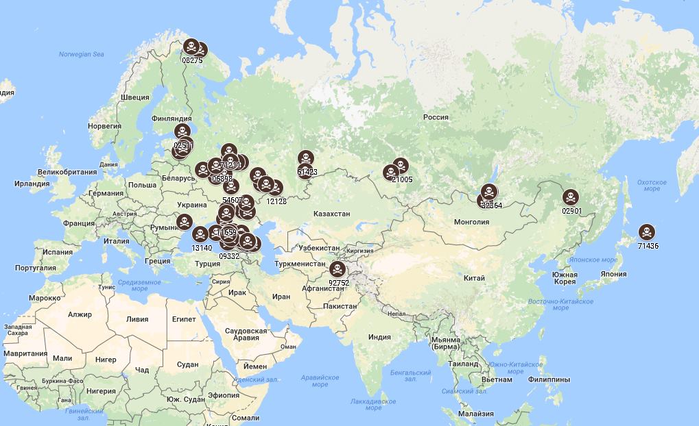 "Миротворець" створив карту із місцями розташування російьких окупантів (КАРТА) - фото 1