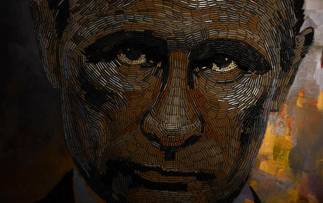 "Обличчя війни": Українська художниця створила портрет Путіна із зібраних в Донбасі гільз (ФОТО) - фото 1